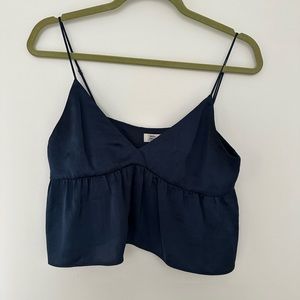 Little Moon by Aritzia crop silk cami